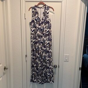Gorgeous Loft size medium jumpsuit patterned button in front button back